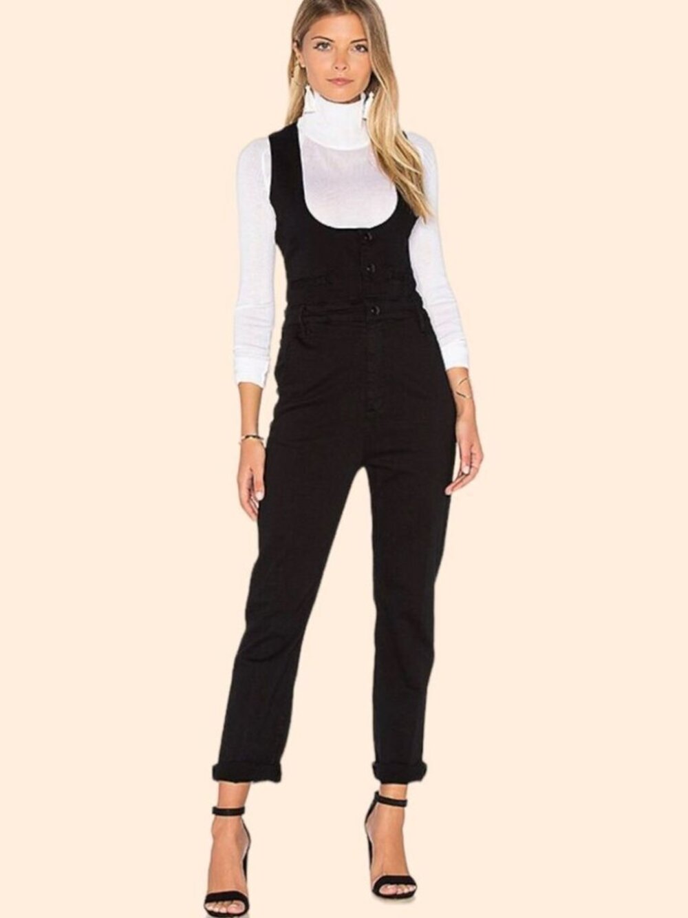 Frame Denim Black Jumpsuit